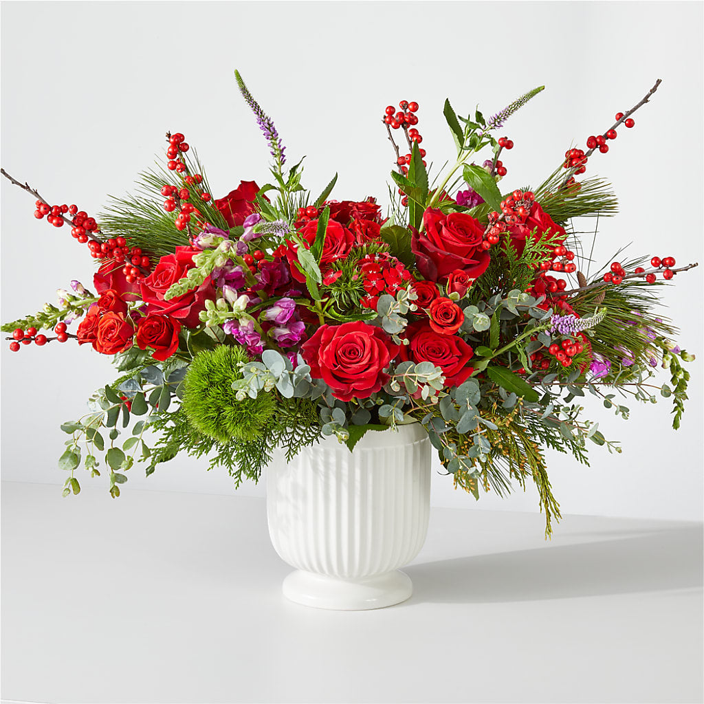 Big Red Bow Bouquet – Colchester Florist, Colchester CT