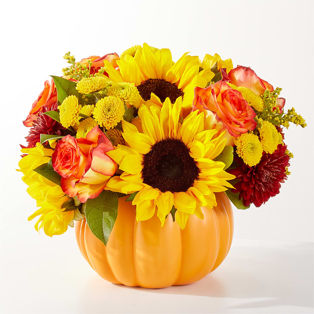 Golden Gourd Pumpkin Bouquet – Colchester Florist, Colchester CT