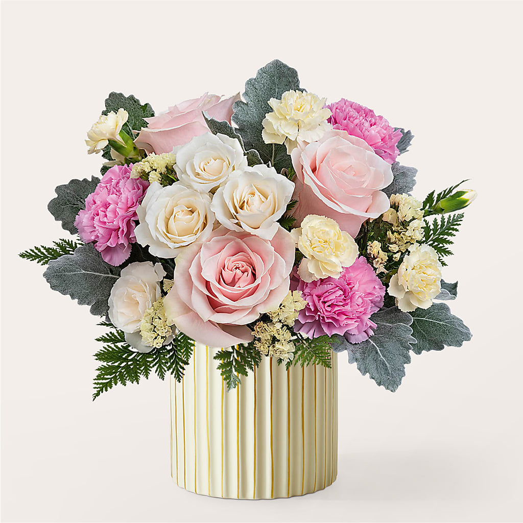 Blissful Moments Bouquet with Ivory Vase – Colchester Florist, Colchester CT