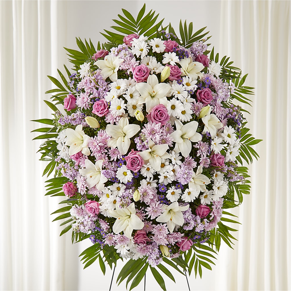 Surrounded by Love Standing Spray – Colchester Florist, Colchester CT