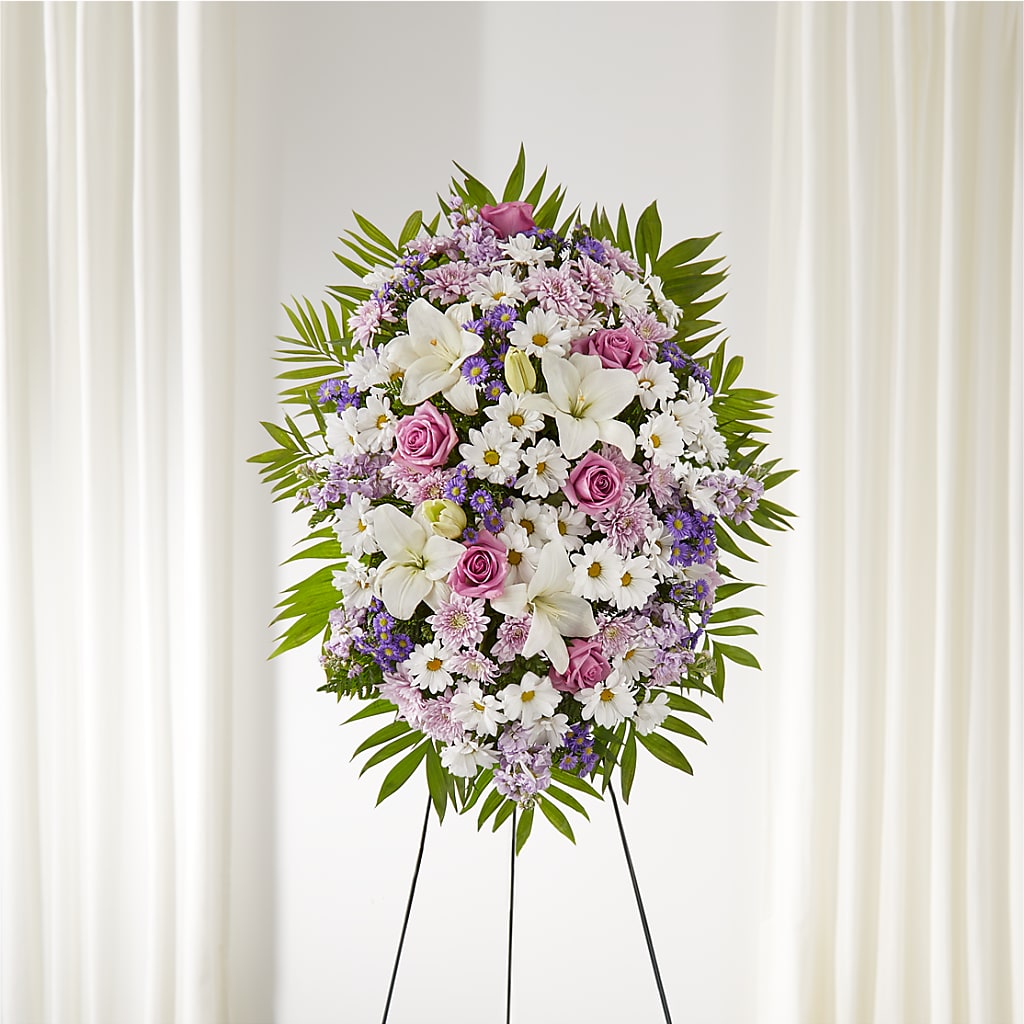 Surrounded by Love Standing Spray – Colchester Florist, Colchester CT