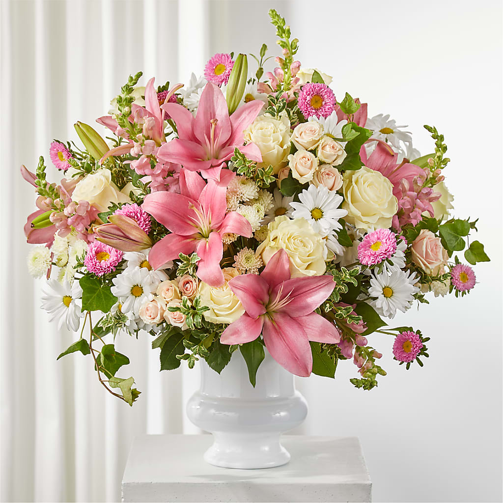 Empathetic Blooms Urn Arrangement – Colchester Florist, Colchester CT