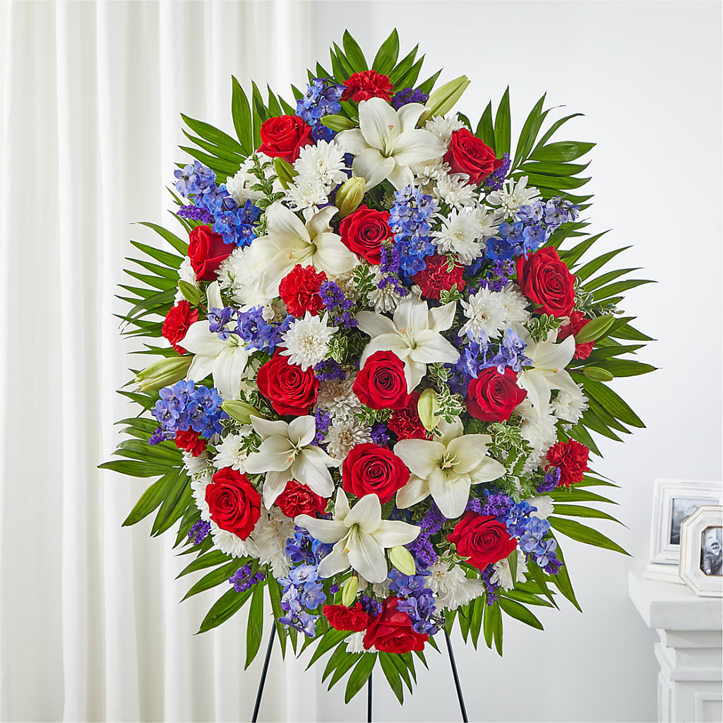 Cherished Service Standing Spray – Colchester Florist, Colchester CT