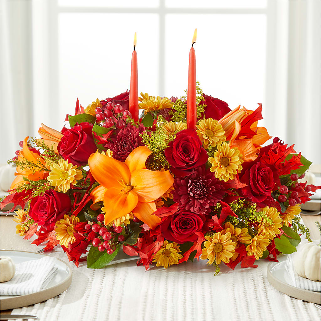 Autumn's Embrace Centerpiece – Colchester Florist, Colchester CT