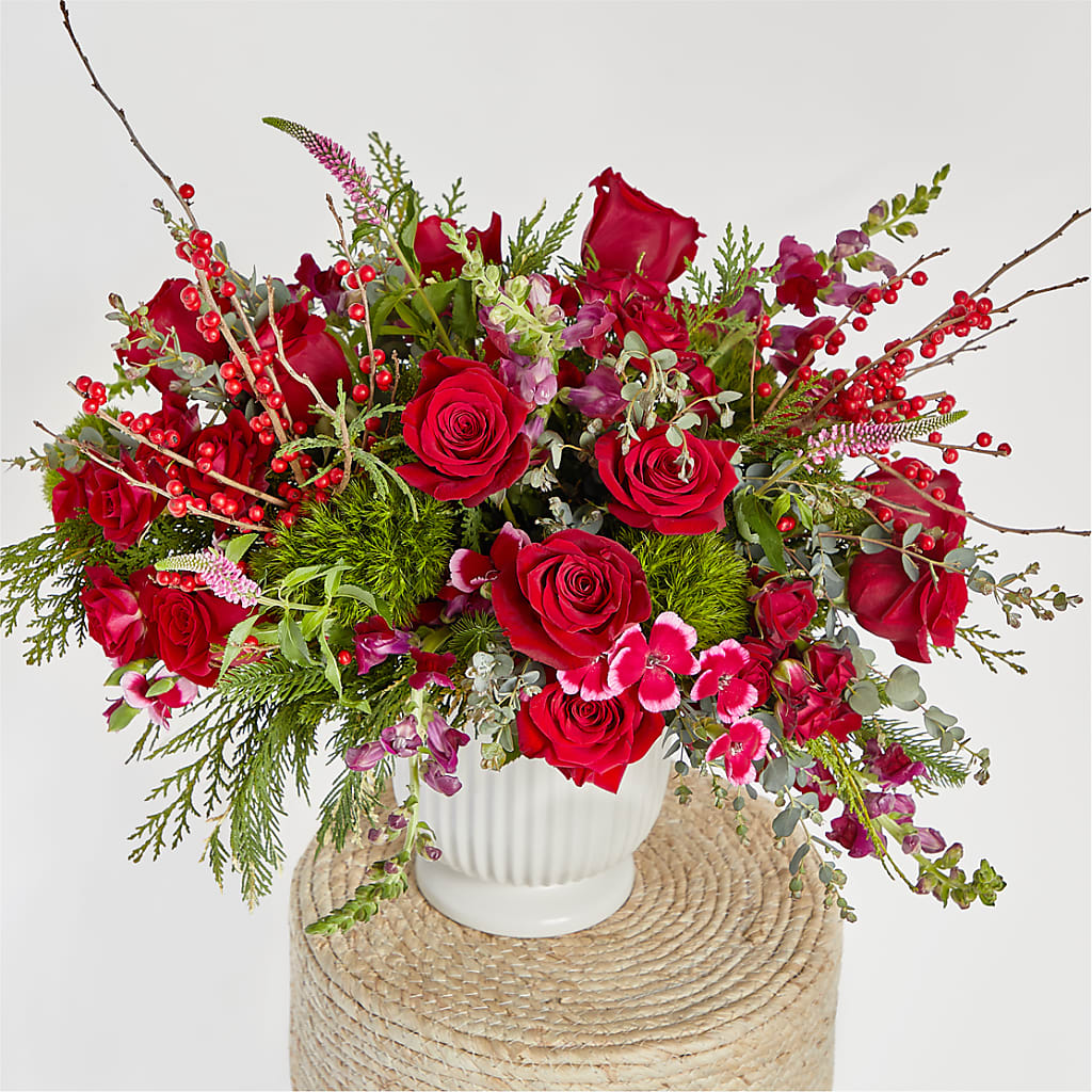 Big Red Bow Bouquet –  Colchester Florist, Colchester CT