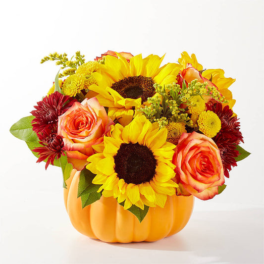 Golden Gourd Pumpkin Bouquet –  Colchester Florist, Colchester CT
