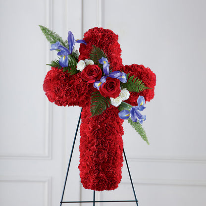 Faithful Hero Floral Cross –  Colchester Florist, Colchester CT