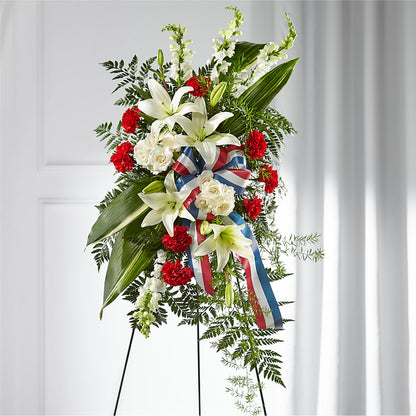 Stars of Life Standing Spray –  Colchester Florist, Colchester CT