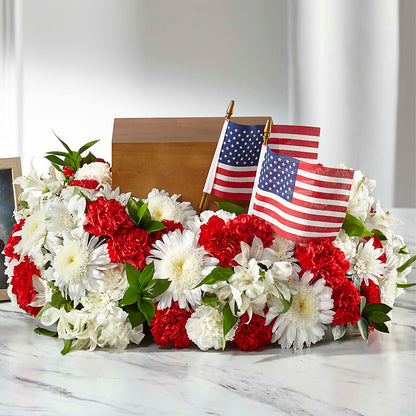 Spirit of Patriotism Cremation Adornment –  Colchester Florist, Colchester CT