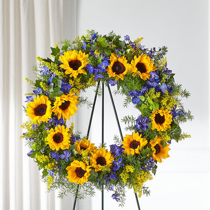 Bright Rays Wreath –  Colchester Florist, Colchester CT