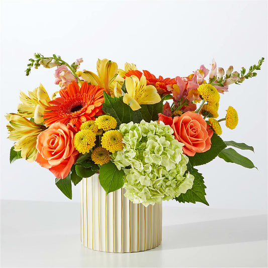 Autumn Sunshine Bouquet with Ivory Vase –  Colchester Florist, Colchester CT