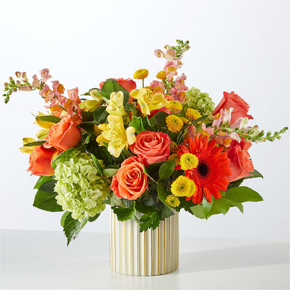 Autumn Sunshine Bouquet with Ivory Vase –  Colchester Florist, Colchester CT