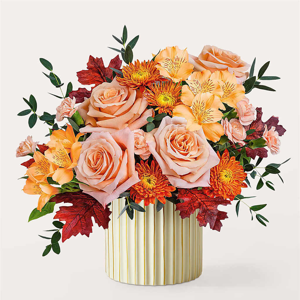 Spiced Latte Bouquet with Ivory Vase –  Colchester Florist, Colchester CT