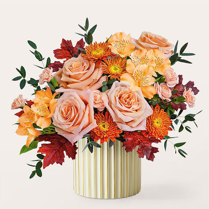 Spiced Latte Bouquet with Ivory Vase –  Colchester Florist, Colchester CT