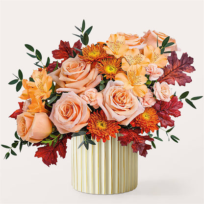 Spiced Latte Bouquet with Ivory Vase –  Colchester Florist, Colchester CT