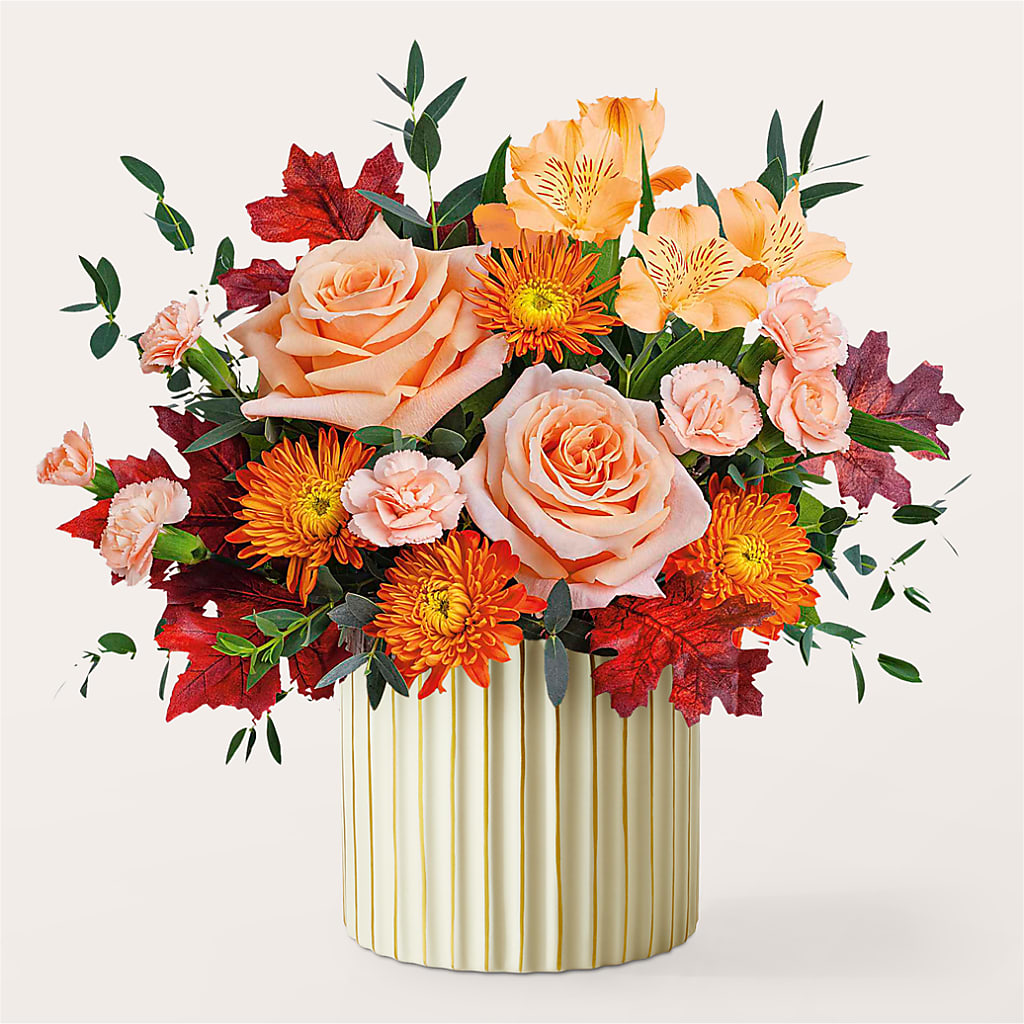 Spiced Latte Bouquet with Ivory Vase –  Colchester Florist, Colchester CT