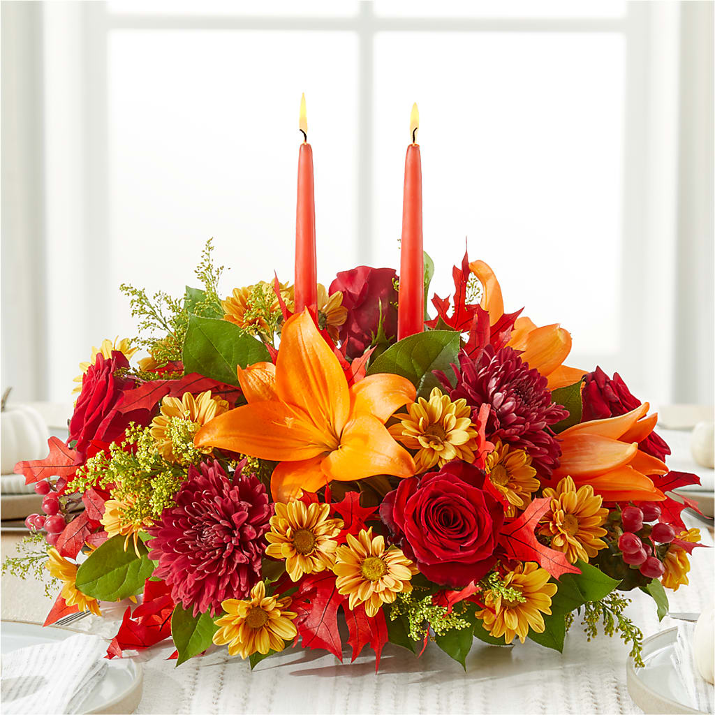 Autumn's Embrace Centerpiece –  Colchester Florist, Colchester CT